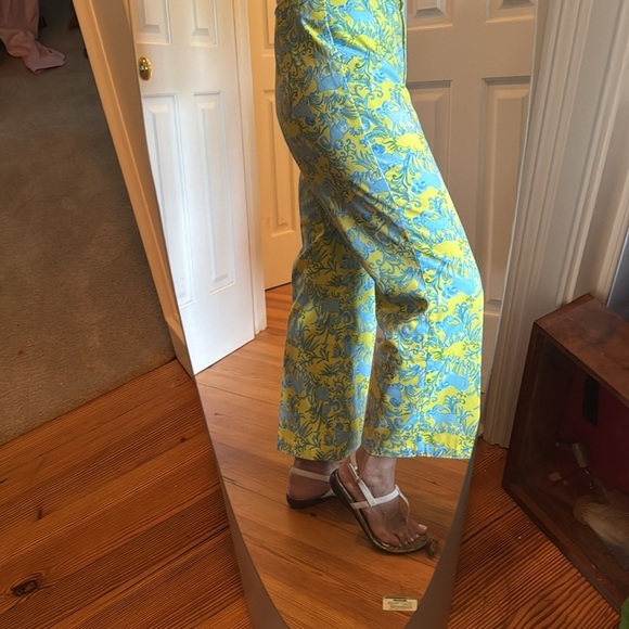 Lilly Pulitzer vintage Yellow and Blue pants. They are rare - Picture 11 of 14